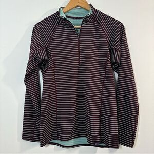 Patagonia Capilene Polartec Baselayer Midweight Pullover Women's Small Striped